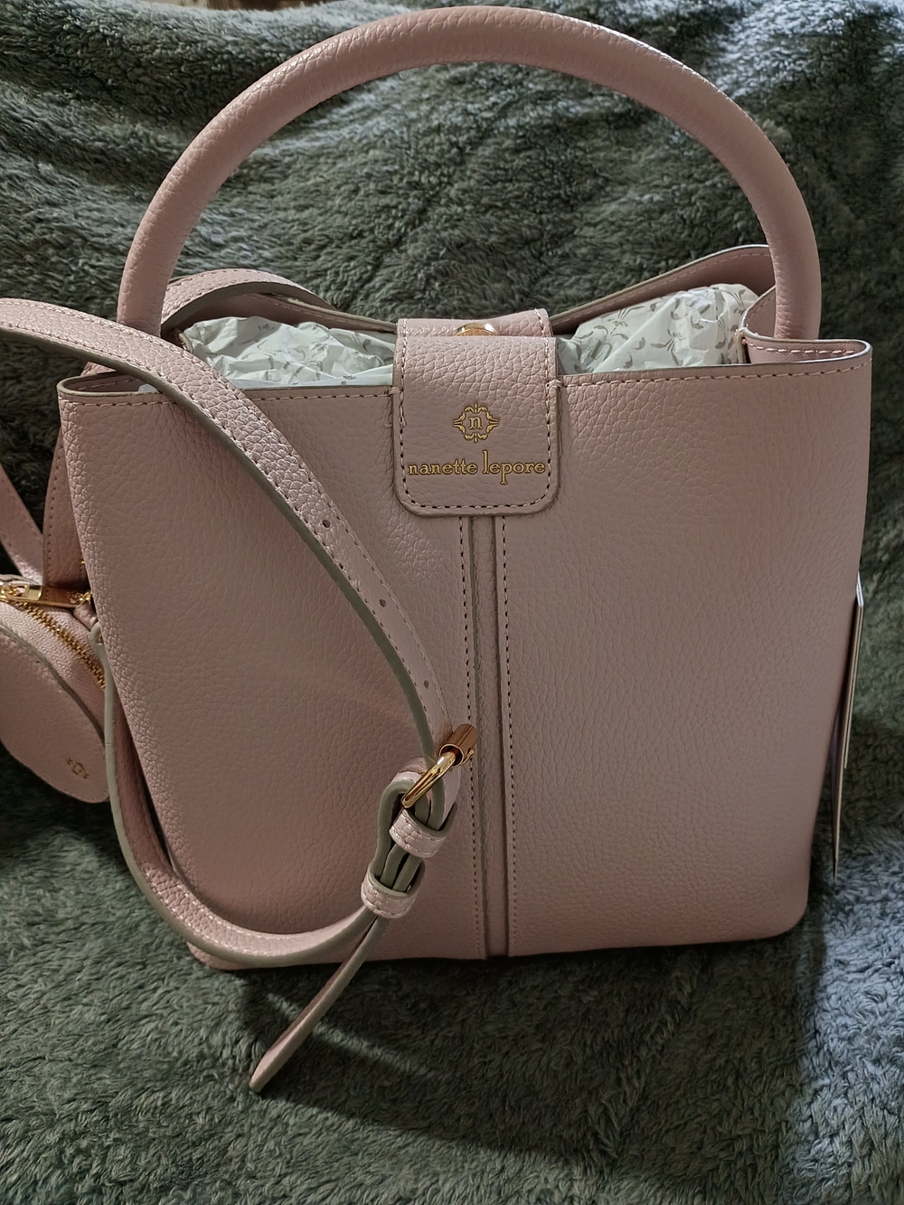 nanette lepore Blush Pink Leather Top-Handle Satchel